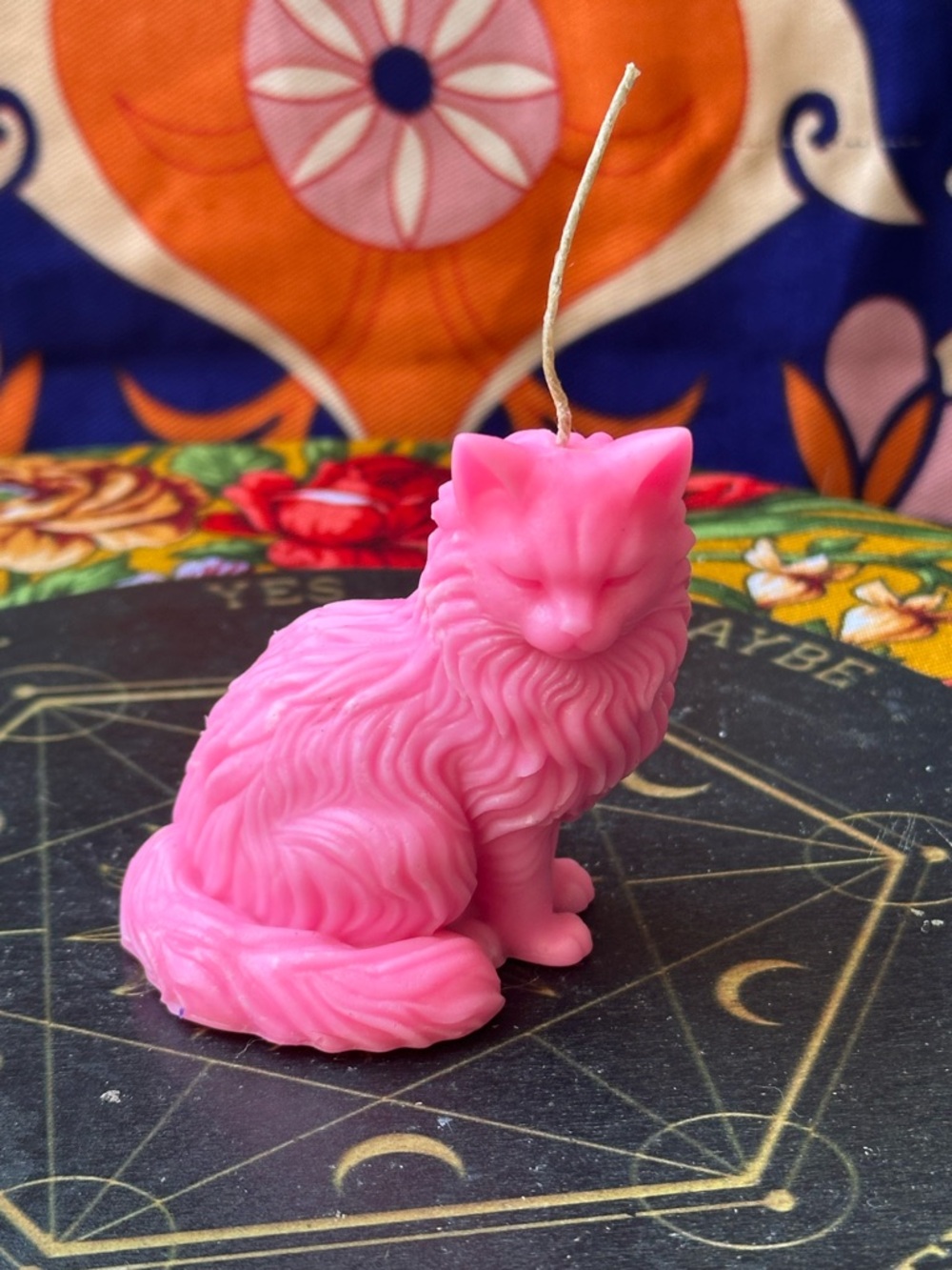 Mini Pink Cat Candle